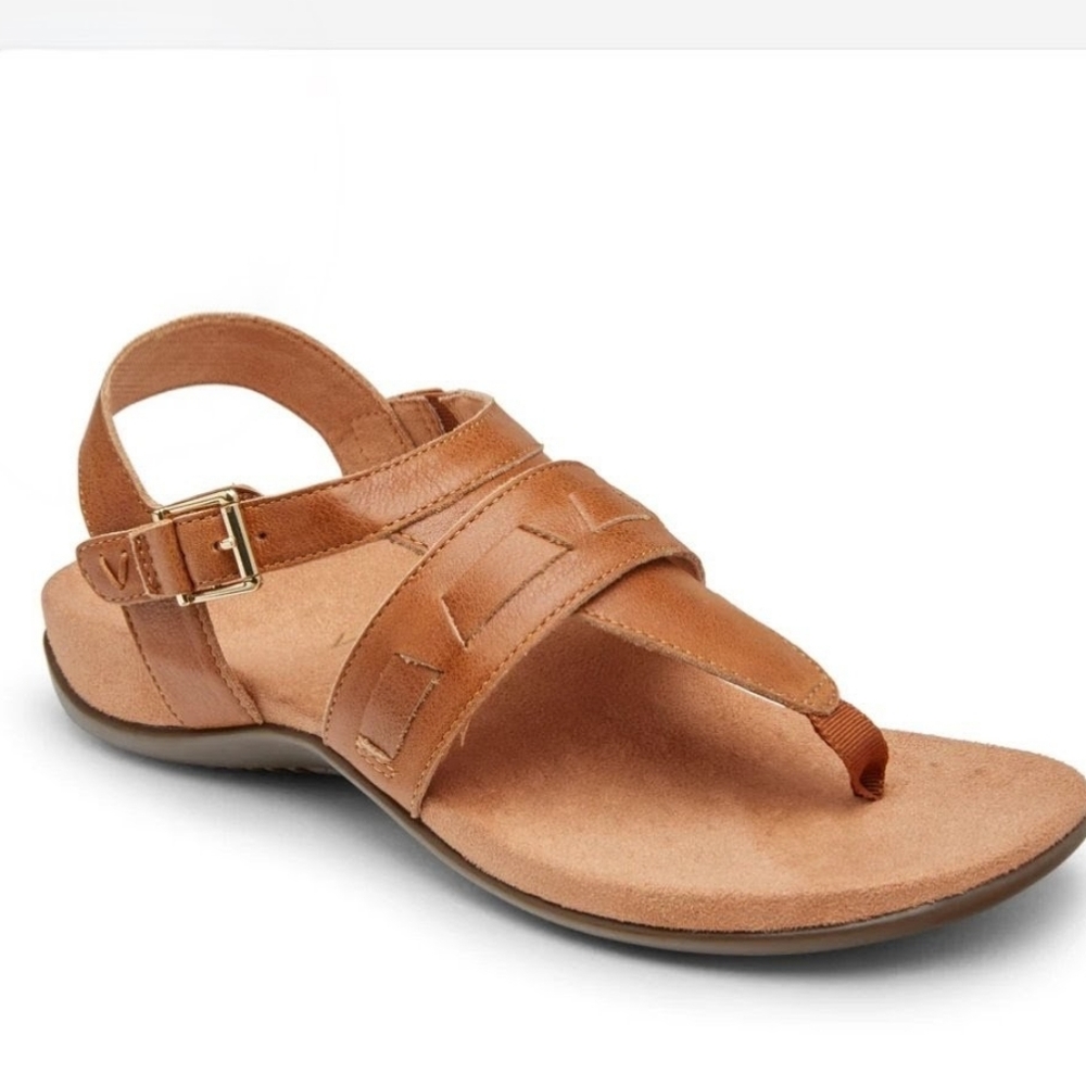 Vionic Lupe Women's Leather Toe Post Slingback Or… - image 1